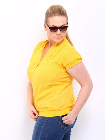 Curvy by Roadster Women Yellow Top
