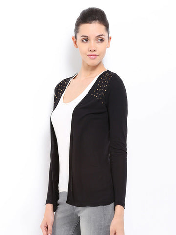 D Muse Black Studded Shrug