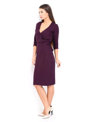 D Muse by DressBerry Purple Wrap Berry Dress