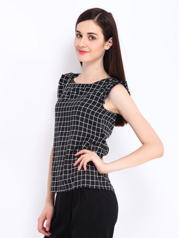 D Muse Women Black &amp; White Printed Top