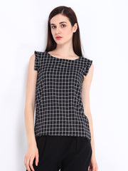 D Muse Women Black &amp; White Printed Top