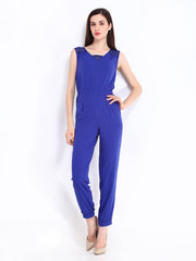 D Muse Women Blue 70s Berry Jumpsuit