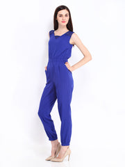 D Muse Women Blue 70s Berry Jumpsuit