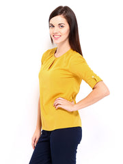 D Muse Women Mustard Yellow Top