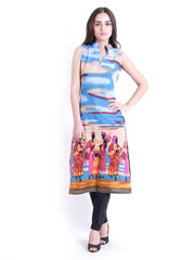 D&amp;S Women Blue Printed Kurta