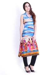 D&amp;S Women Blue Printed Kurta