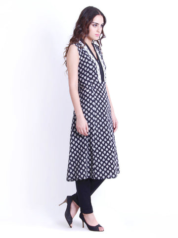 D&amp;S Women Black Printed Kurta