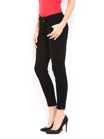 Deal Jeans Women Black Ankle Length Trousers