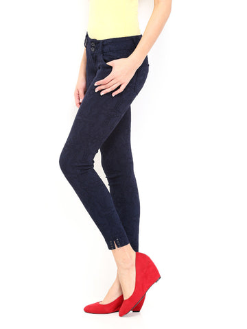 Deal Jeans Women Navy Embroidered Trousers