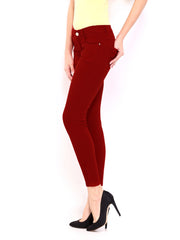 Deal Jeans Women Red Ankle Length Slim Fit Jeans
