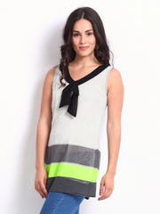 Deal Jeans Women Off-White &amp; Black Printed Tunic