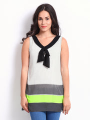 Deal Jeans Women Off-White &amp; Black Printed Tunic