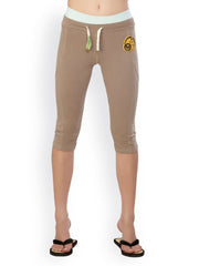 Do u speak green Women Brown Lounge Capris DUSGS14 217MR