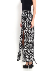 DressBerry Black &amp; White Printed Maxi Skirt