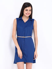 DressBerry Blue Collar Berry Dress