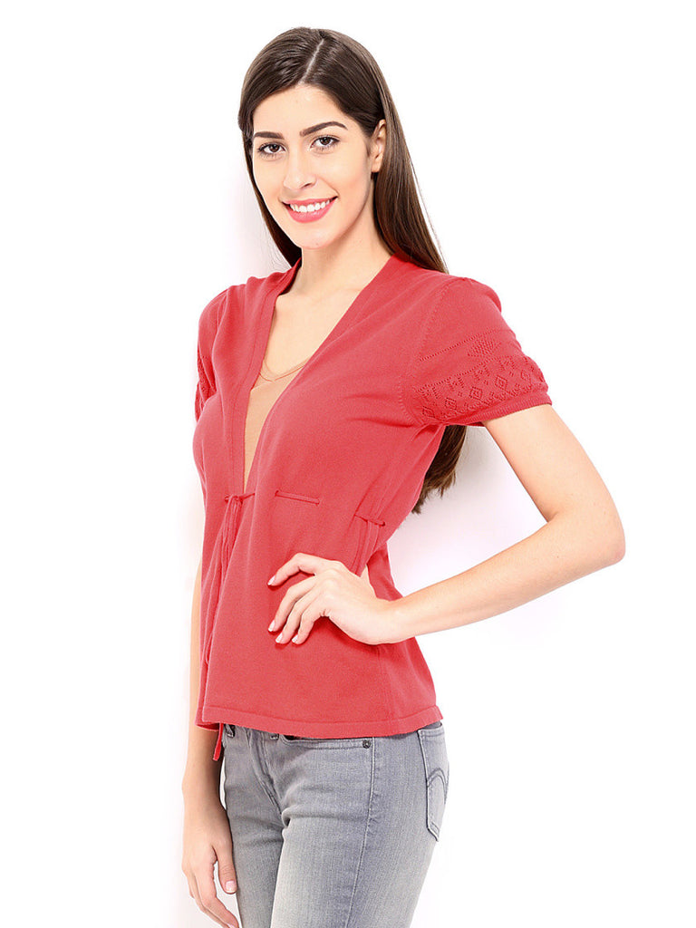DressBerry Coral Pink Shrug