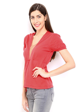 DressBerry Coral Pink Shrug
