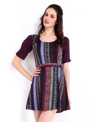 DressBerry Multicoloured Flare Berry Dress