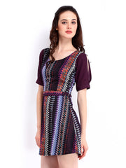 DressBerry Multicoloured Flare Berry Dress