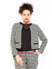 DressBerry Women Black &amp; White Jacket