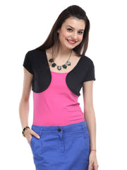 DressBerry Women Black Shrug