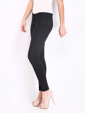 DressBerry Women Black Treggings