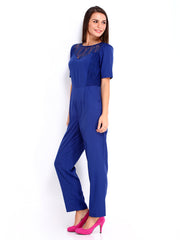 DressBerry Women Blue 70s Berry Jumpsuit