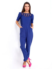 DressBerry Women Blue 70s Berry Jumpsuit