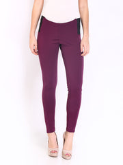 DressBerry Women Purple Treggings