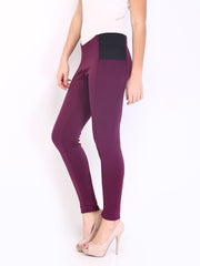 DressBerry Women Purple Treggings