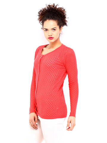 DressBerry Women Coral Red Sweater