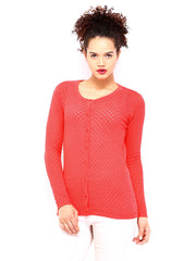 DressBerry Women Coral Red Sweater