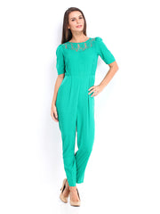 DressBerry Women Green 70s Berry Jumpsuit