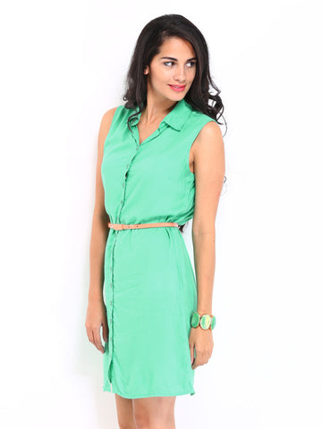 DressBerry Green Collar Berry Dress