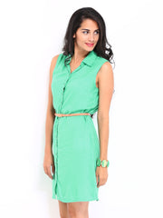DressBerry Green Collar Berry Dress