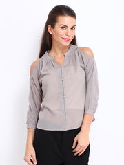 DressBerry Women Grey Top
