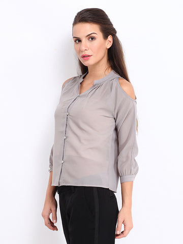 DressBerry Women Grey Top