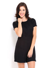 DressBerry Women Black Lace Romper Berry Playsuit