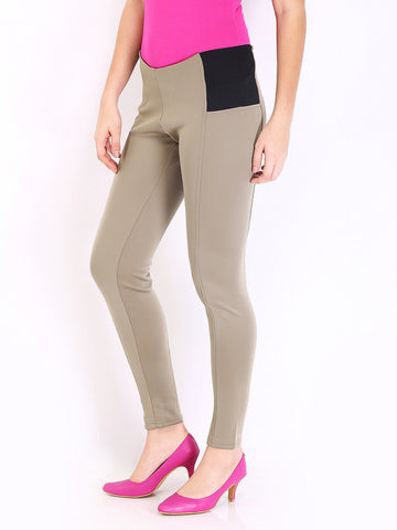 DressBerry Women Khaki Treggings