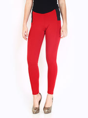 DressBerry Women Red Treggings