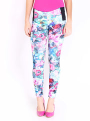 DressBerry Women Multi-Coloured Floral Print Treggings