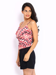 DressBerry Women Multi-Coloured Printed Romper Berry Playsuit