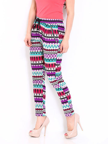 DressBerry Women Multi-Coloured Printed Trousers