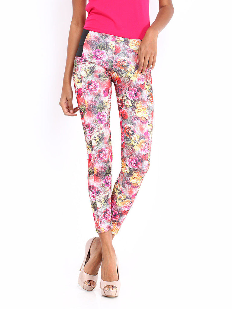DressBerry Women Multicoloured Floral Print Jeggings – teststore