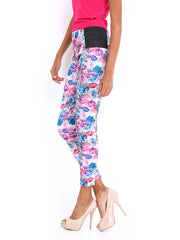 DressBerry Women Multicoloured Floral Print Jeggings