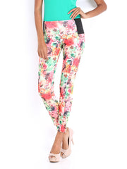 DressBerry Women Multicoloured Floral Print Jeggings