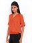 DressBerry Women Orange Lace Top