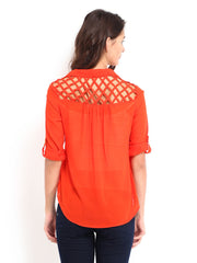 DressBerry Women Orange Shirt