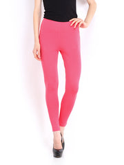 DressBerry Women Pink Cotton Stretch Leggings