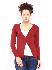 DressBerry Women Red Cardigan